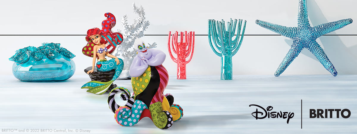 Disney's Ariel the Little Mermaid and Ursula designed by Britto