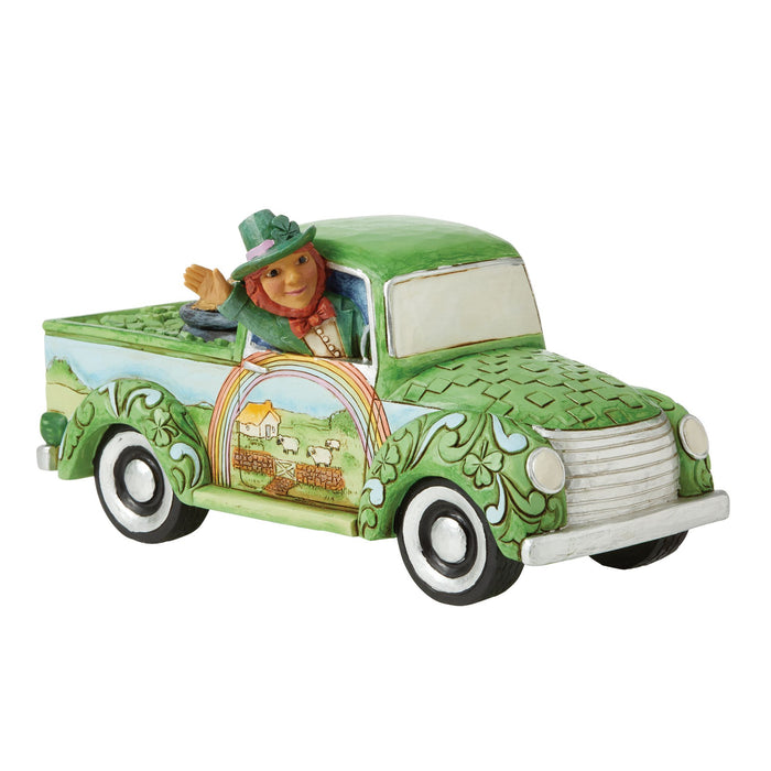 Leprechaun in Green Truck