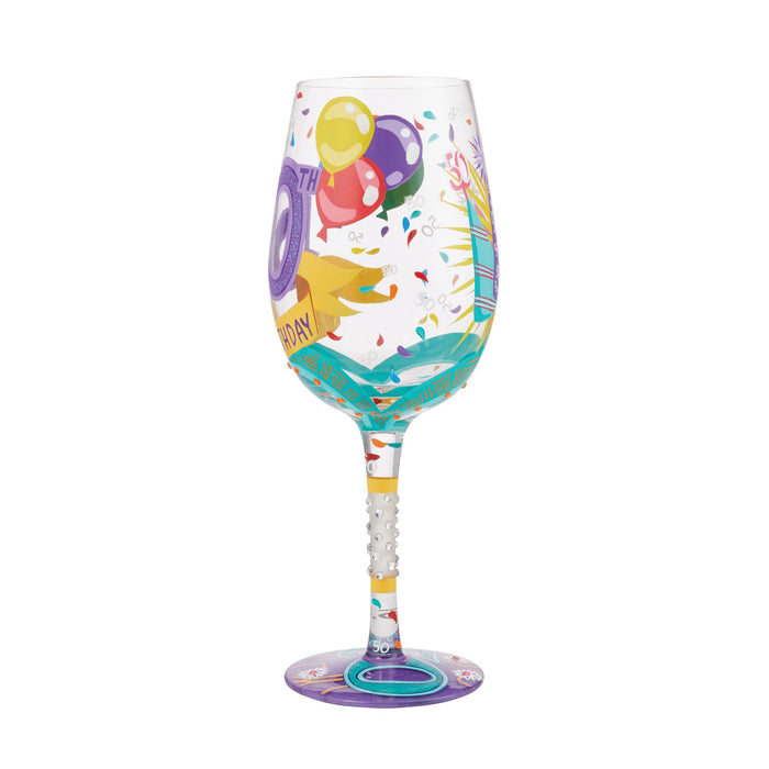 Wine Glass Happy 50th Birthday