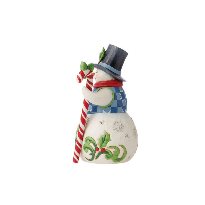 Snowman with Candy Cane