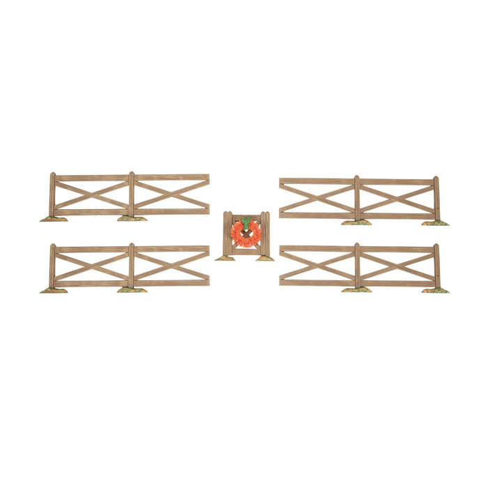 Brown Crossbuck Fence Set