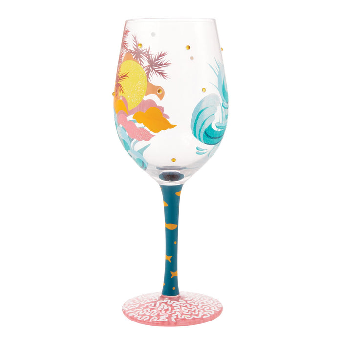 Tropcial Getaway Wine Glass