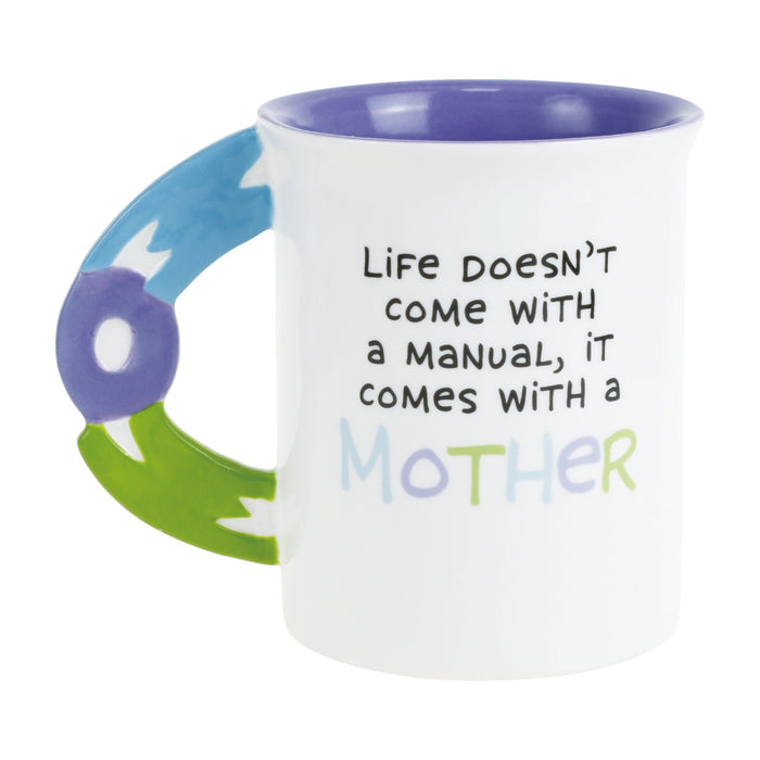 Mom World Sculpted Mug