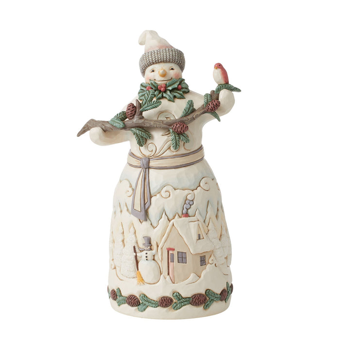 Wdlnd Snowman with Pine Fig