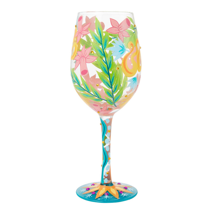 Fashion Florals Wine Glass