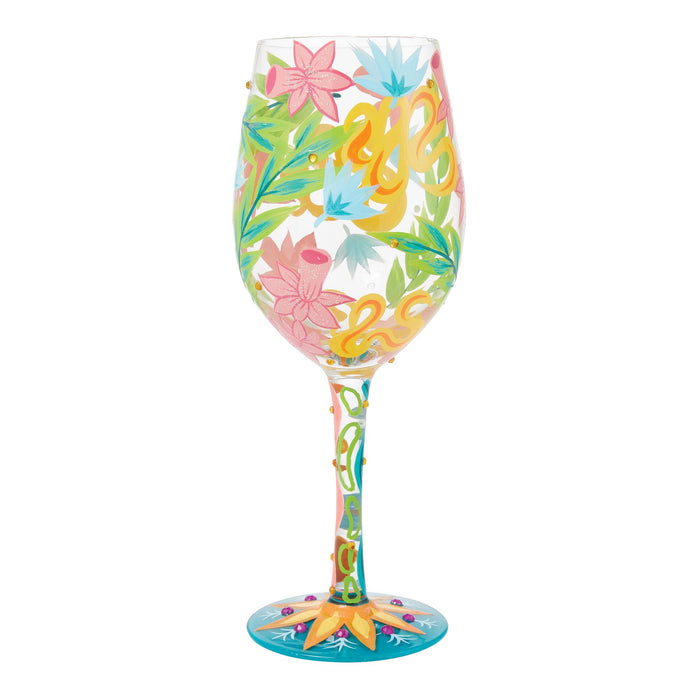 Fashion Florals Wine Glass