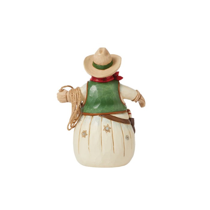 Cowboy Snowman Figurine