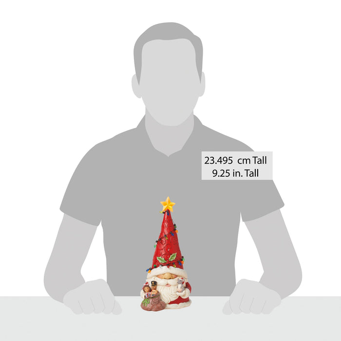 Gnome Santa Wrap in Lights Fig