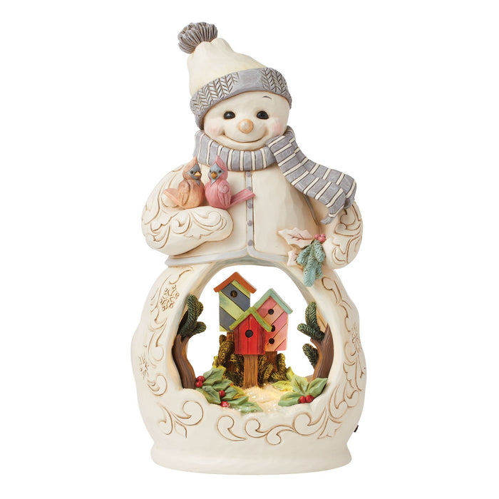 Snowman with Open Scene LED Fi