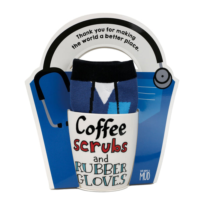 Scrubs Mug Sock Card Set