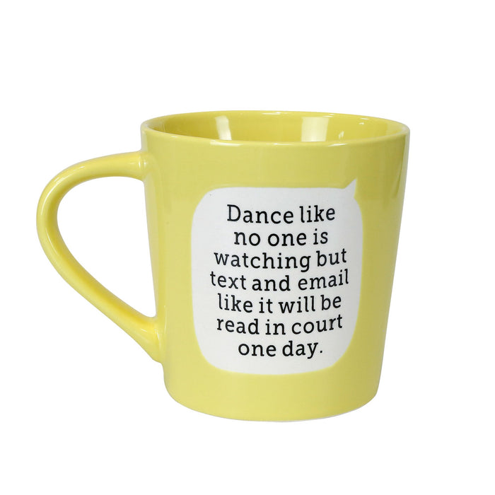 Dirty Mud Text Dance Mug