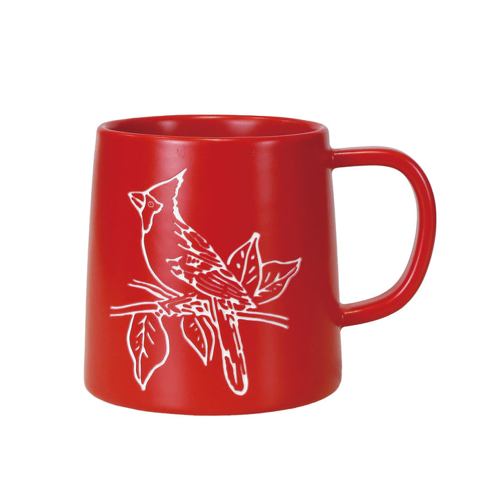 Red Sandblast Cardinal Mug
