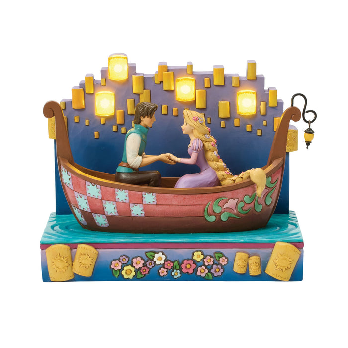 Tangled Boat with LED Lanterns