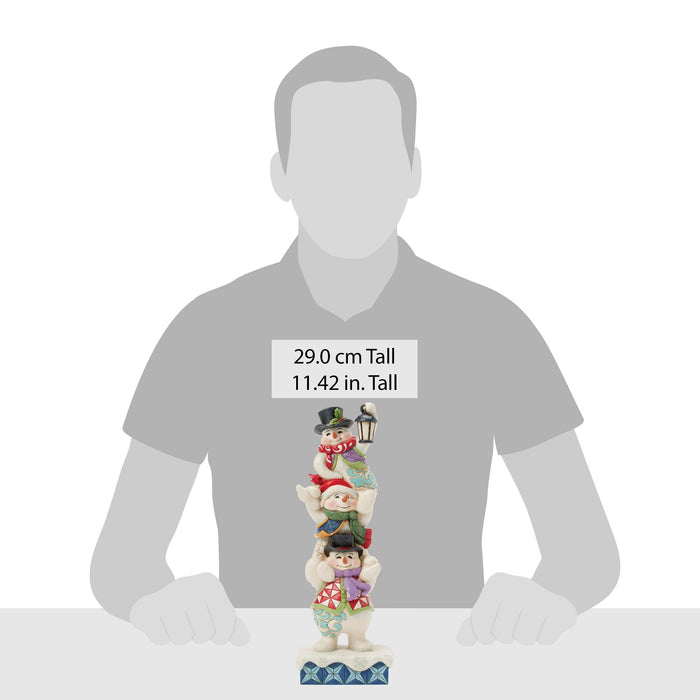 Stacked Snowmen Figurine