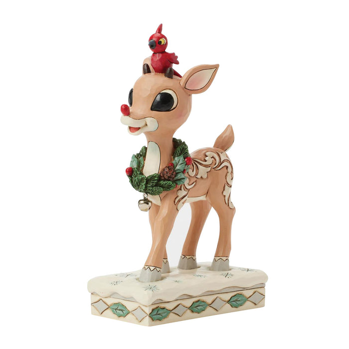 Woodland Rudolph with Red Bird
