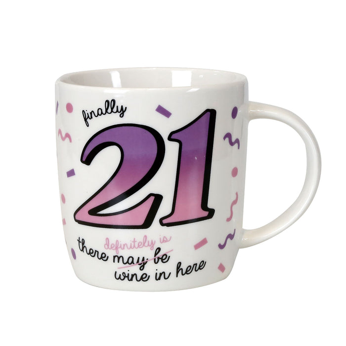 21 Birthday Mug with Glasses
