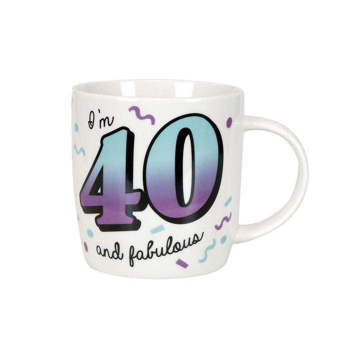 40 Birthday Mug with Glasses
