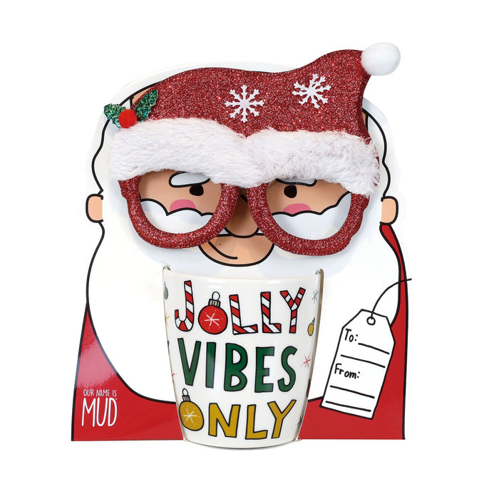 Jolly Santa Mug and Glasses