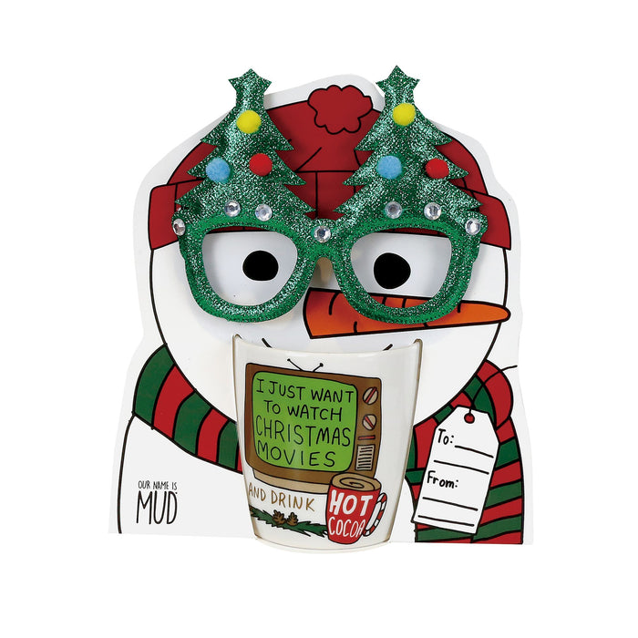 Cozy Snowman Mug & Glasses Set