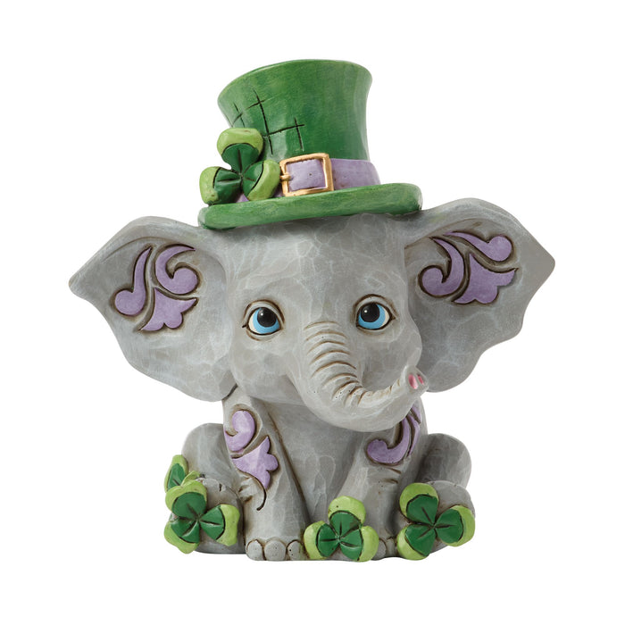 Elephant with Clover Figurine