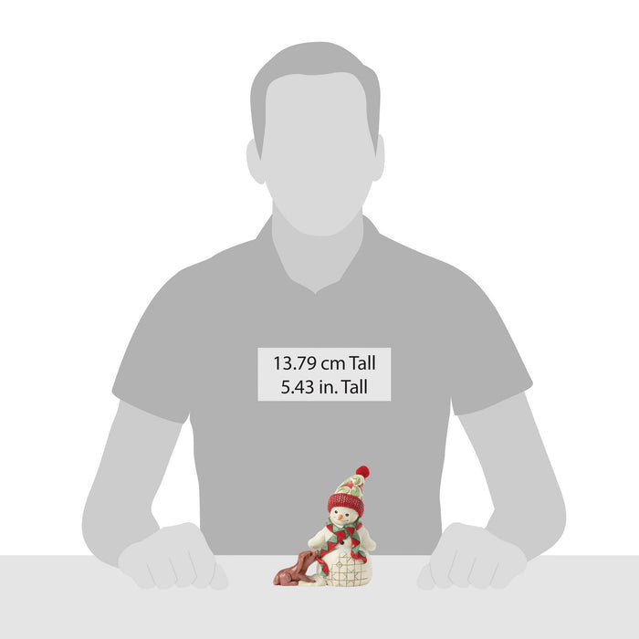 Snowman with Dog & Scarf Pint