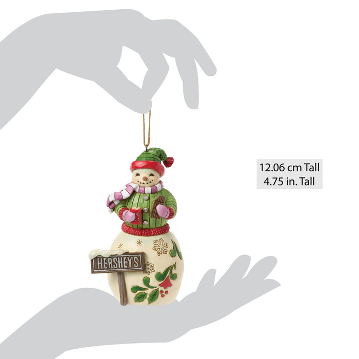 Snowman w Hershey Sign Orn