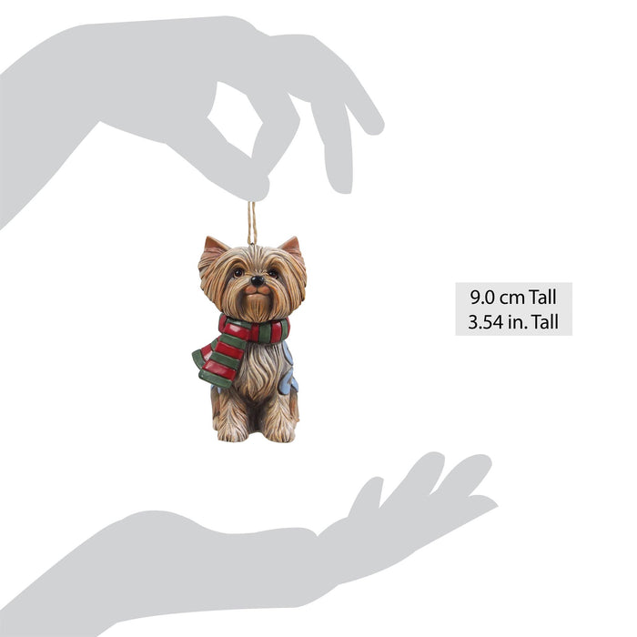Christmas Dog Yorkie Ornament
