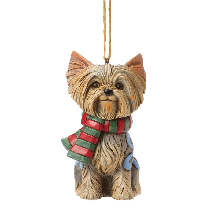 Christmas Dog Yorkie Ornament