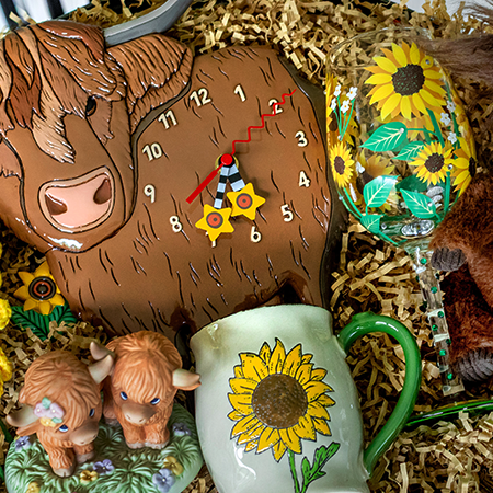 Highland Cow Gift Basket