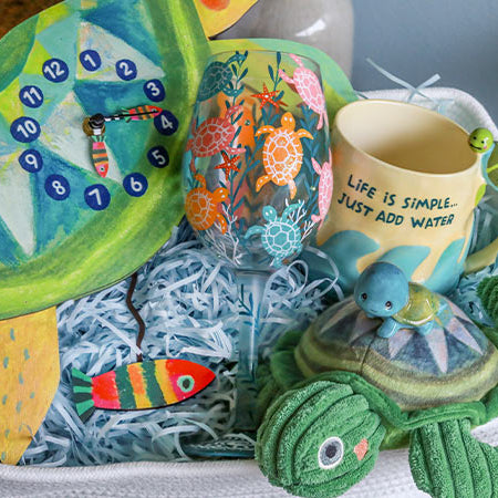 Enesco Gift's Turtle Gift Basket
