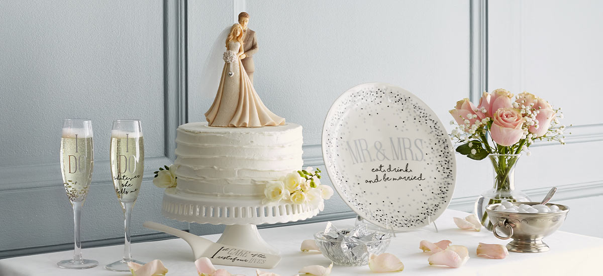 Wedding plates and glassses