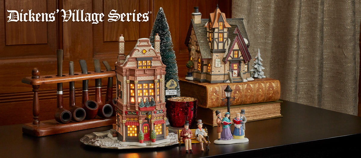 Dicken Village Lit Building