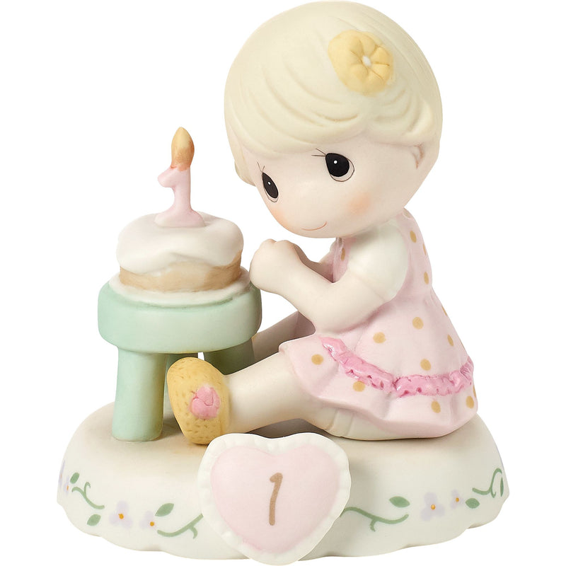 Girl With Cake Age 1 Figurine