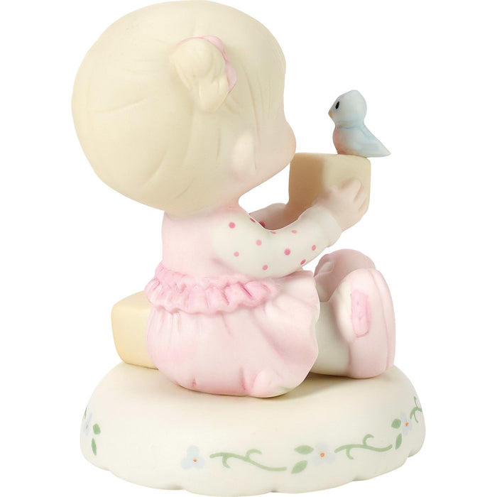 Girl W/Blocks Age 2 Figurine