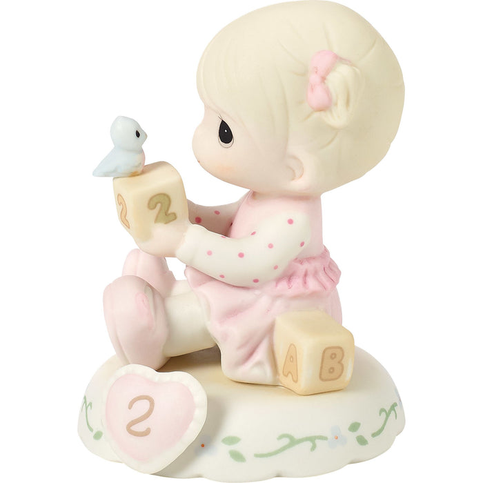 Girl W/Blocks Age 2 Figurine