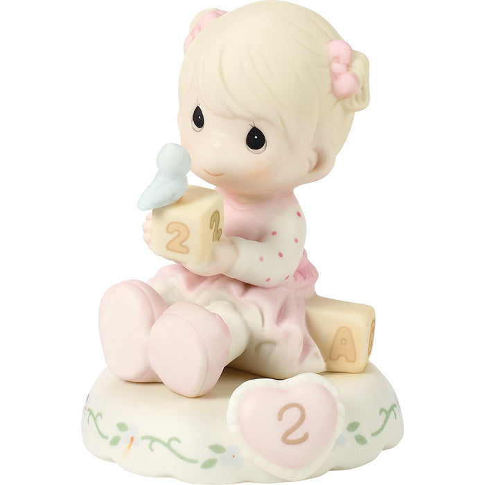 Girl W/Blocks Age 2 Figurine