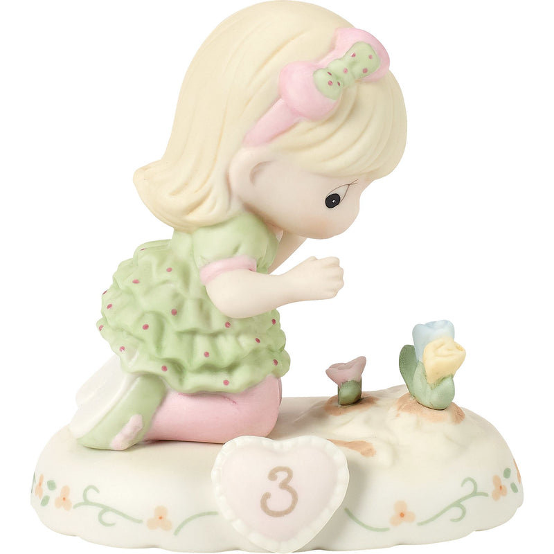 Girl w Flowers  Age 3 Figurine