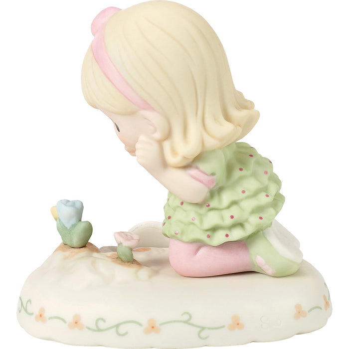 Girl w Flowers  Age 3 Figurine