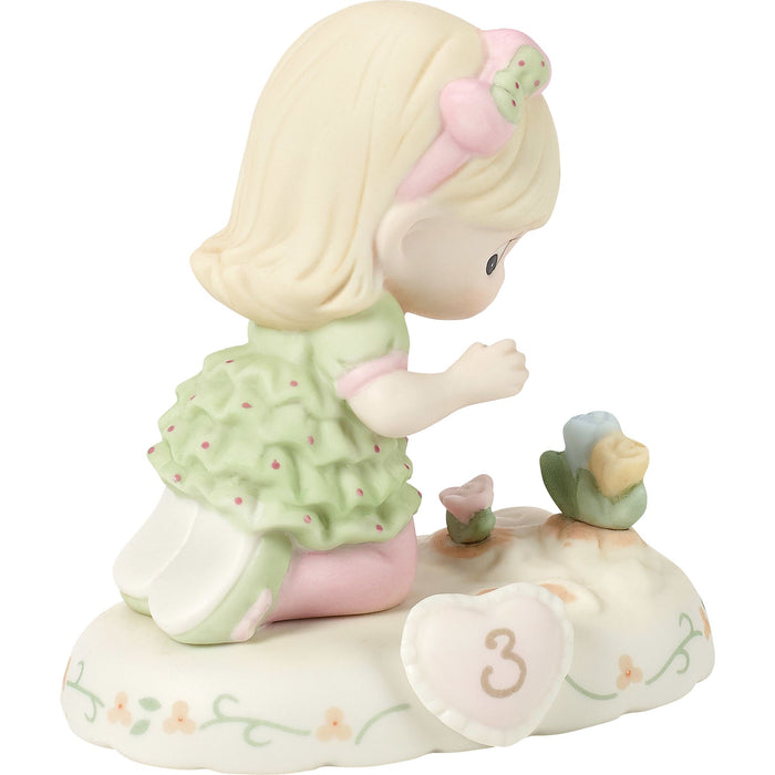 Girl w Flowers  Age 3 Figurine