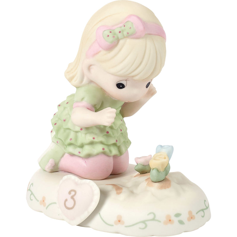 Girl w Flowers  Age 3 Figurine