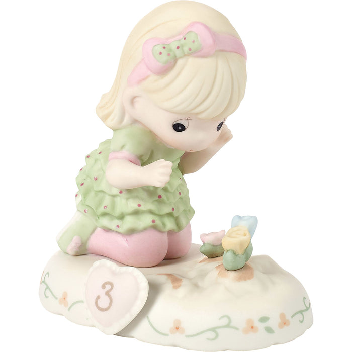 Girl w Flowers  Age 3 Figurine
