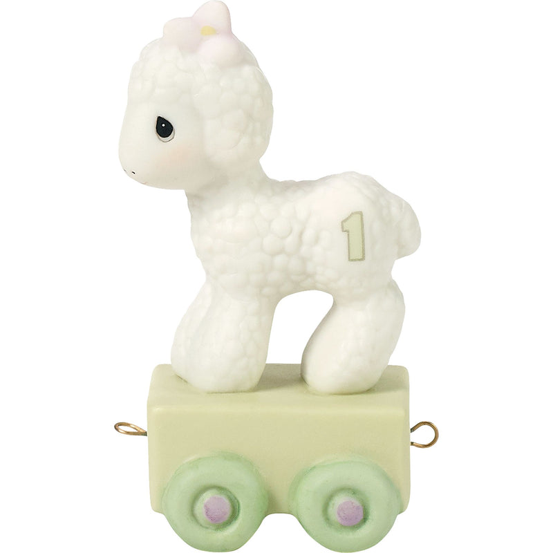 Bday Train Lamb Age 1 Figurine