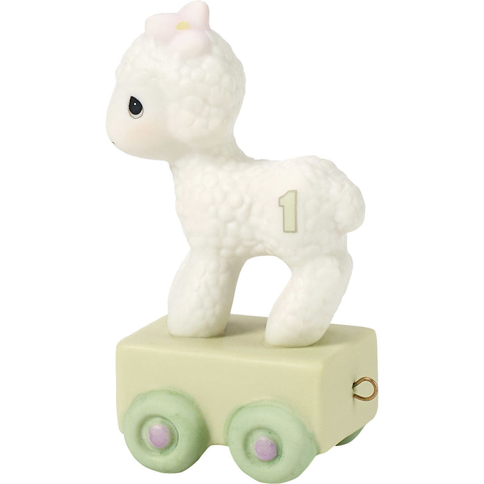 Bday Train Lamb Age 1 Figurine