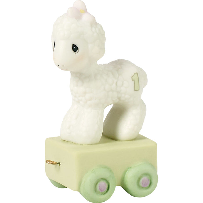 Bday Train Lamb Age 1 Figurine