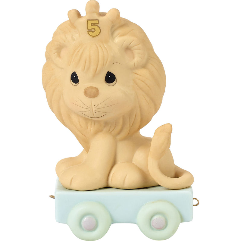 Bday Train Lion Age 5 Figurine