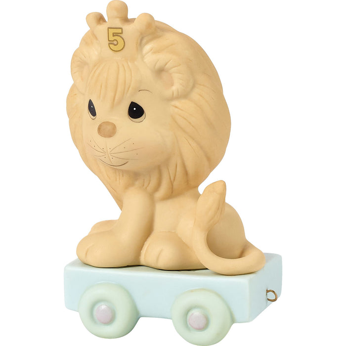 Bday Train Lion Age 5 Figurine