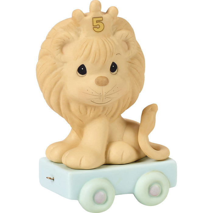 Bday Train Lion Age 5 Figurine
