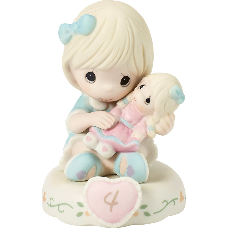 Girl With Doll Age 4 Figurine