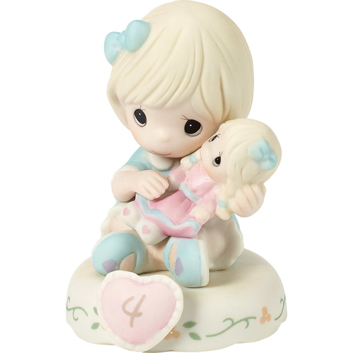 Girl With Doll Age 4 Figurine