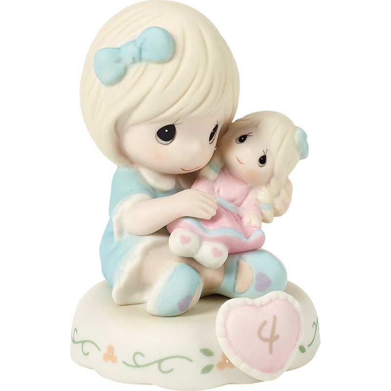 Girl With Doll Age 4 Figurine